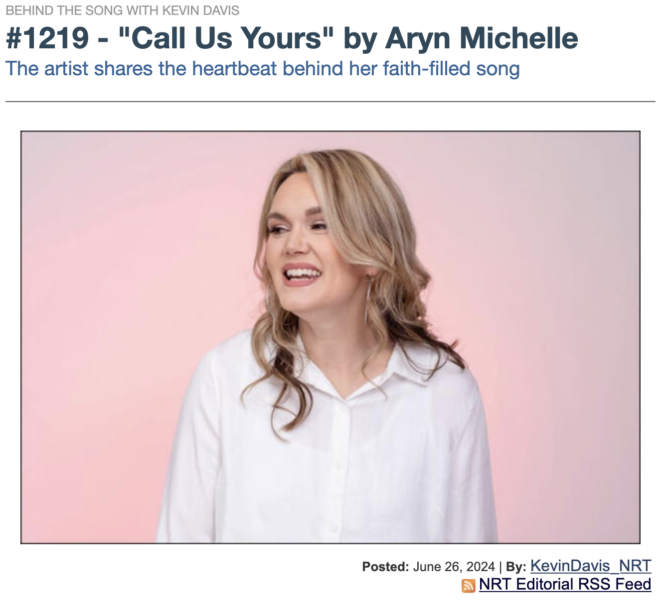 New Release Today Devotional: Kevin Davis reviews "Call Us Yours" Cover